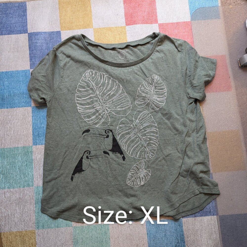 Green Toucan T-shirt, Supermaggie, XL